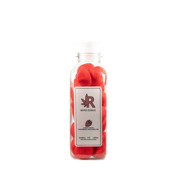 Ripped Edibles THC Strawberry Marshmallows (Bulk)