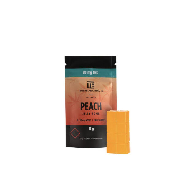 Twisted Extracts Peach CBD Jelly Bomb